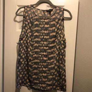 Banana Republic Sleeveless Gray Hearts Top